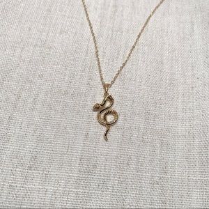snake pendant - gold filled